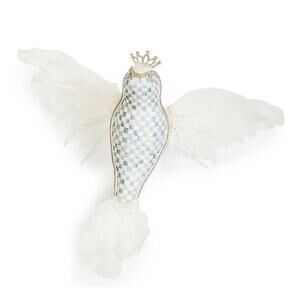 MACKENZIE-CHILDS Crystal Palace Large Hummingbird Ornament Holiday White New